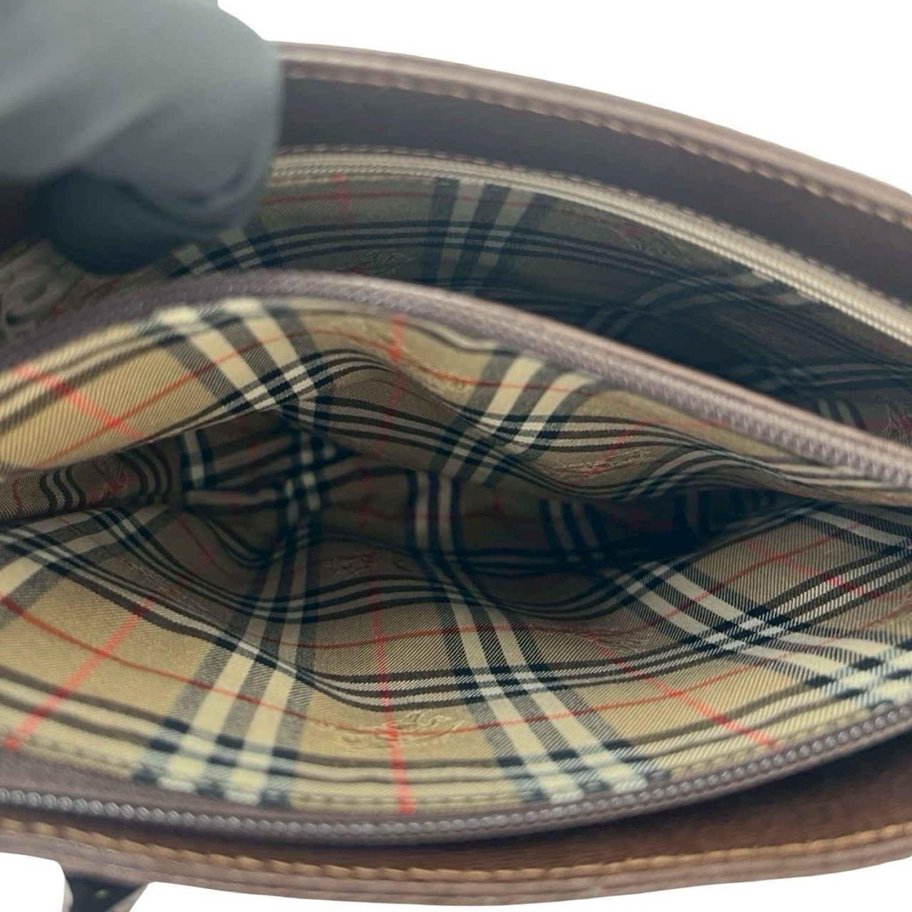 未使用保管品 BURBERRY バーバリー ノバチェック 柄 ロゴ プレート 