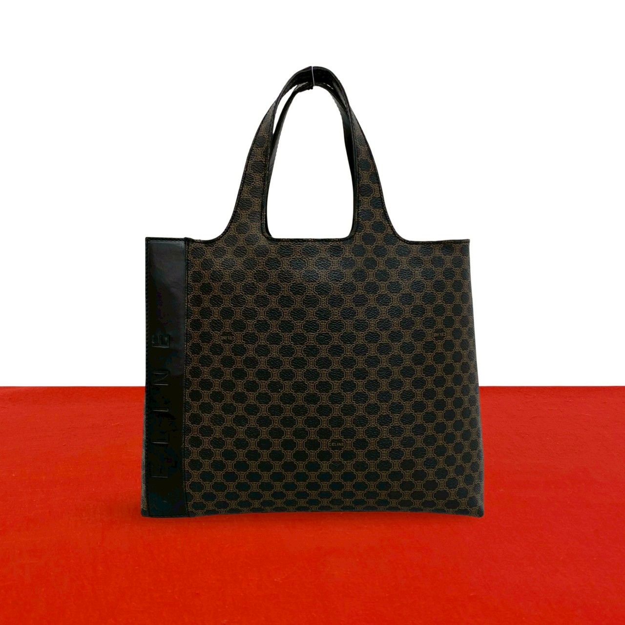 極 美品 CELINE セリーヌ マカダム ブラゾン トリオンフ 柄 レザー 本