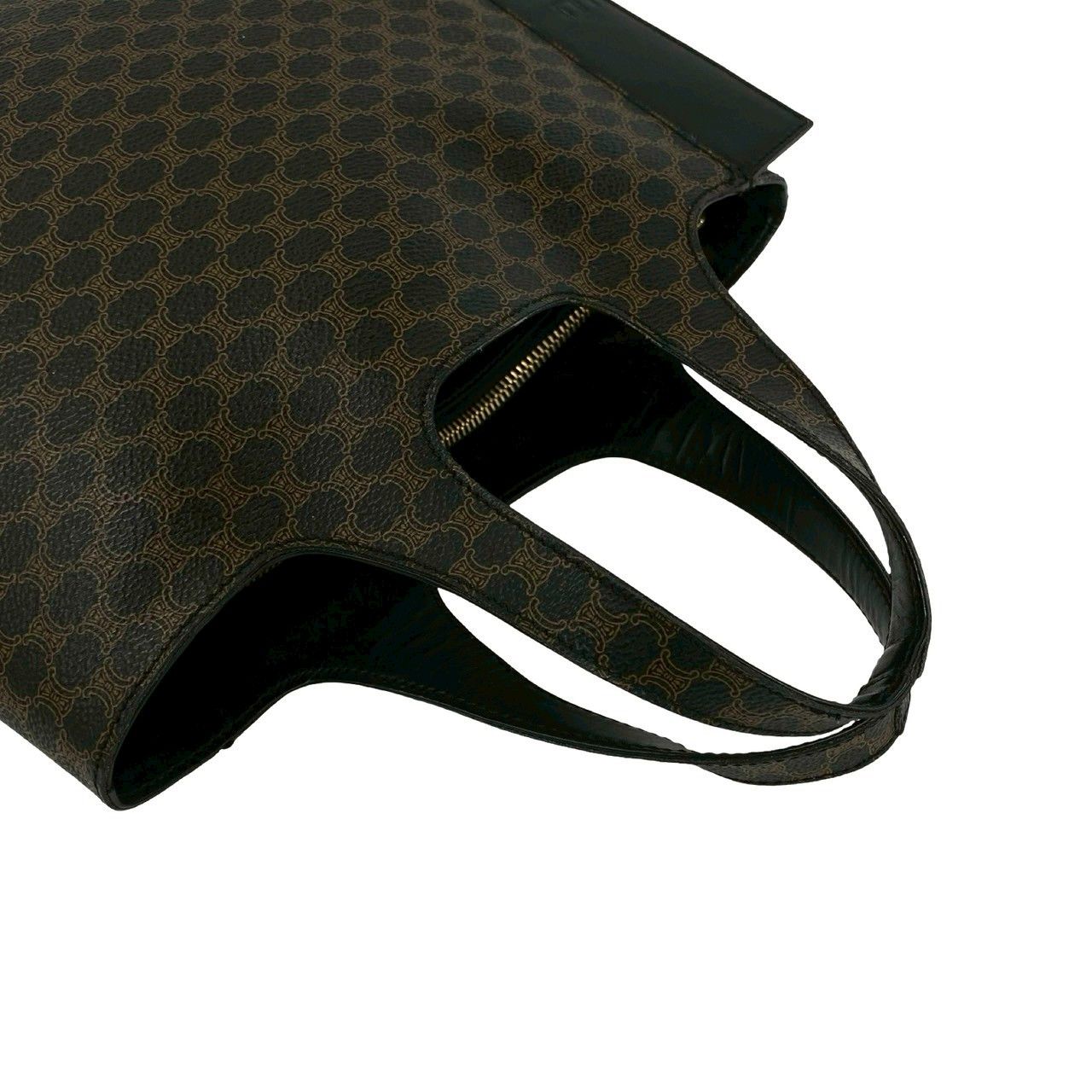 【美品】セリーヌ ショルダーバッグ マカダム 総柄 ブラック トリオンフ ミニ CELINE（セリーヌ） Teen Triomphe Bag ティーン トリオンフ バッグ