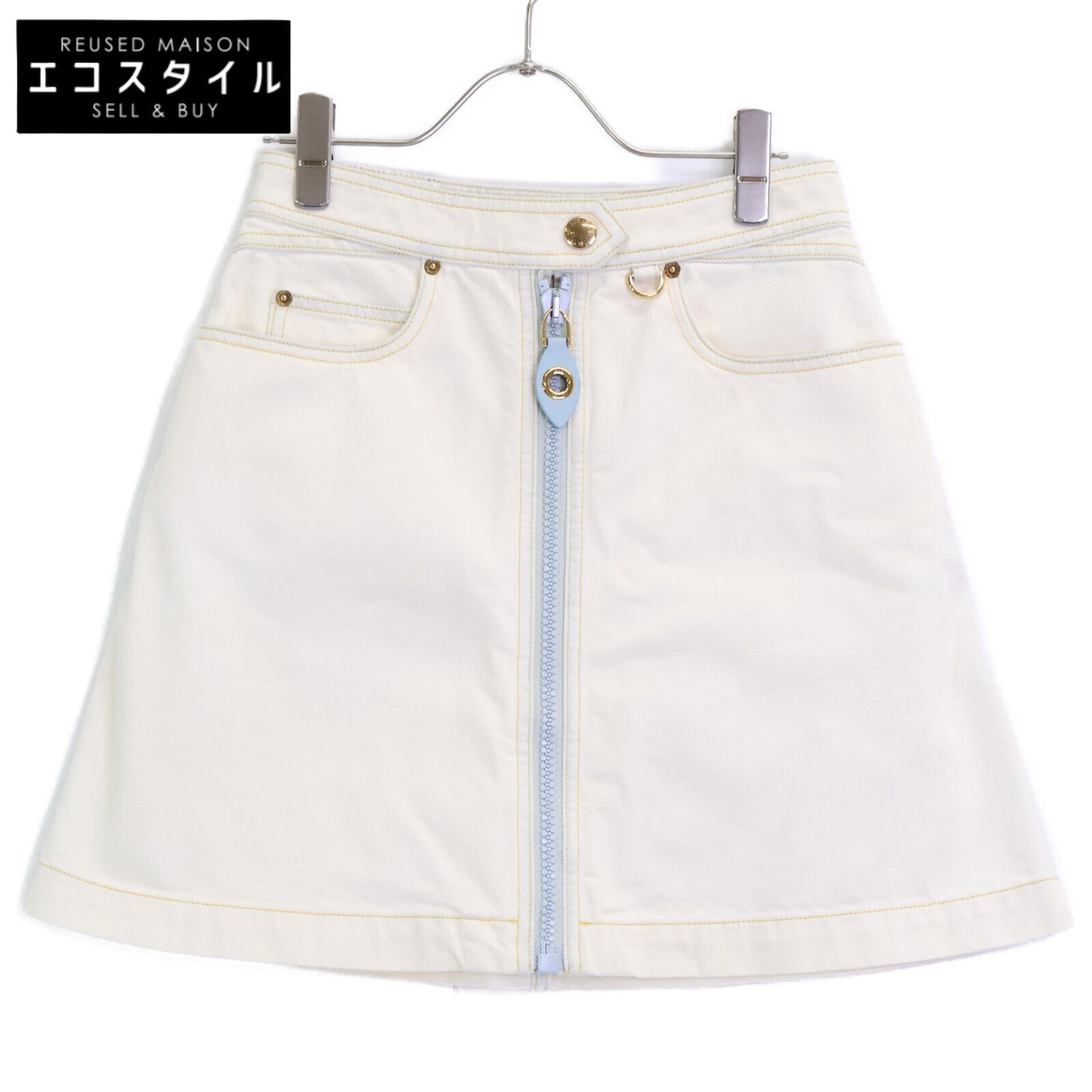 LOUIS VUITTON　ルイヴィトン　RW232D FPSK43 ホワイト デニム スカート　34