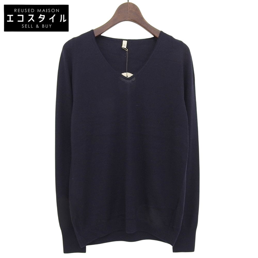 TOYOBOSHI　トウヨウボウシ　新品同様 糸衣 SUKAI-STH セーター トップス レディース カシミヤ70 シルク30 ネイビー 2　2