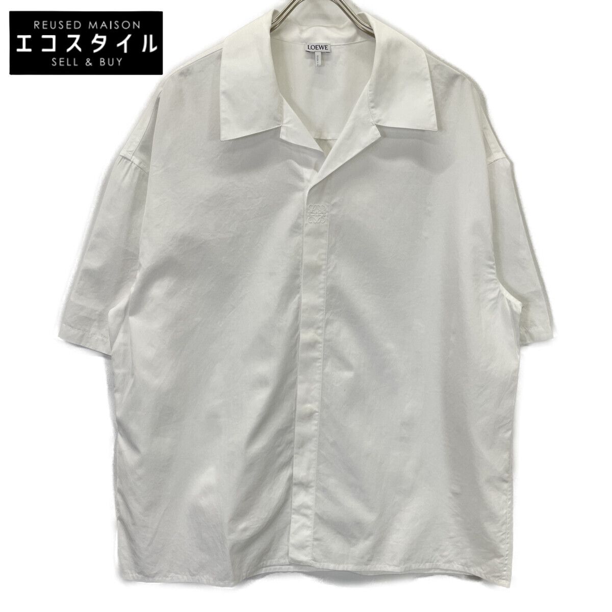 LOEWE　ロエベ　H526Y05WF3 ホワイト ショートスリーブ シャツ　38
