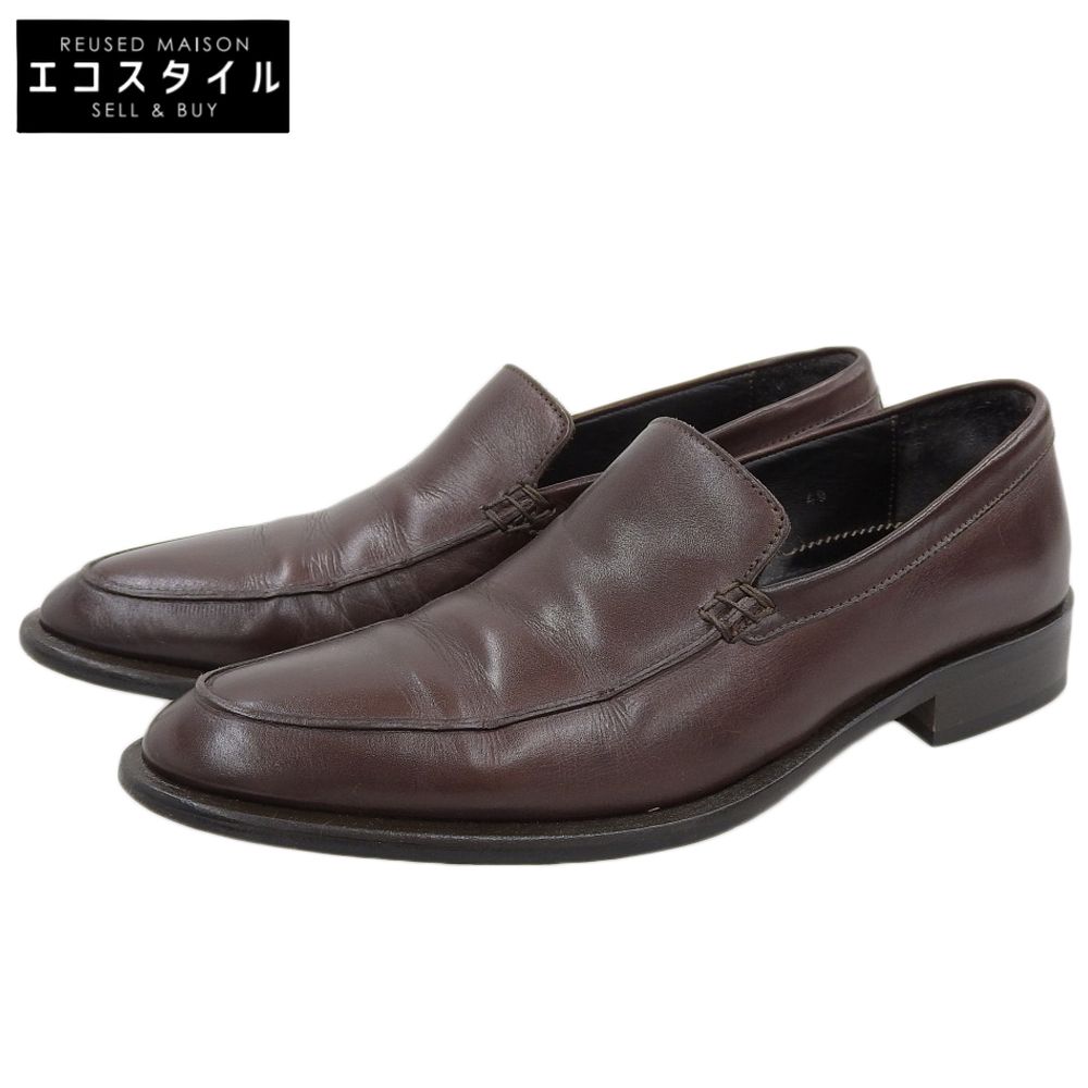 EMPORIO ARMANI　エンポリオアルマーニ　レザー ローファー シューズ メンズ ブラウン 40 XEU095　40