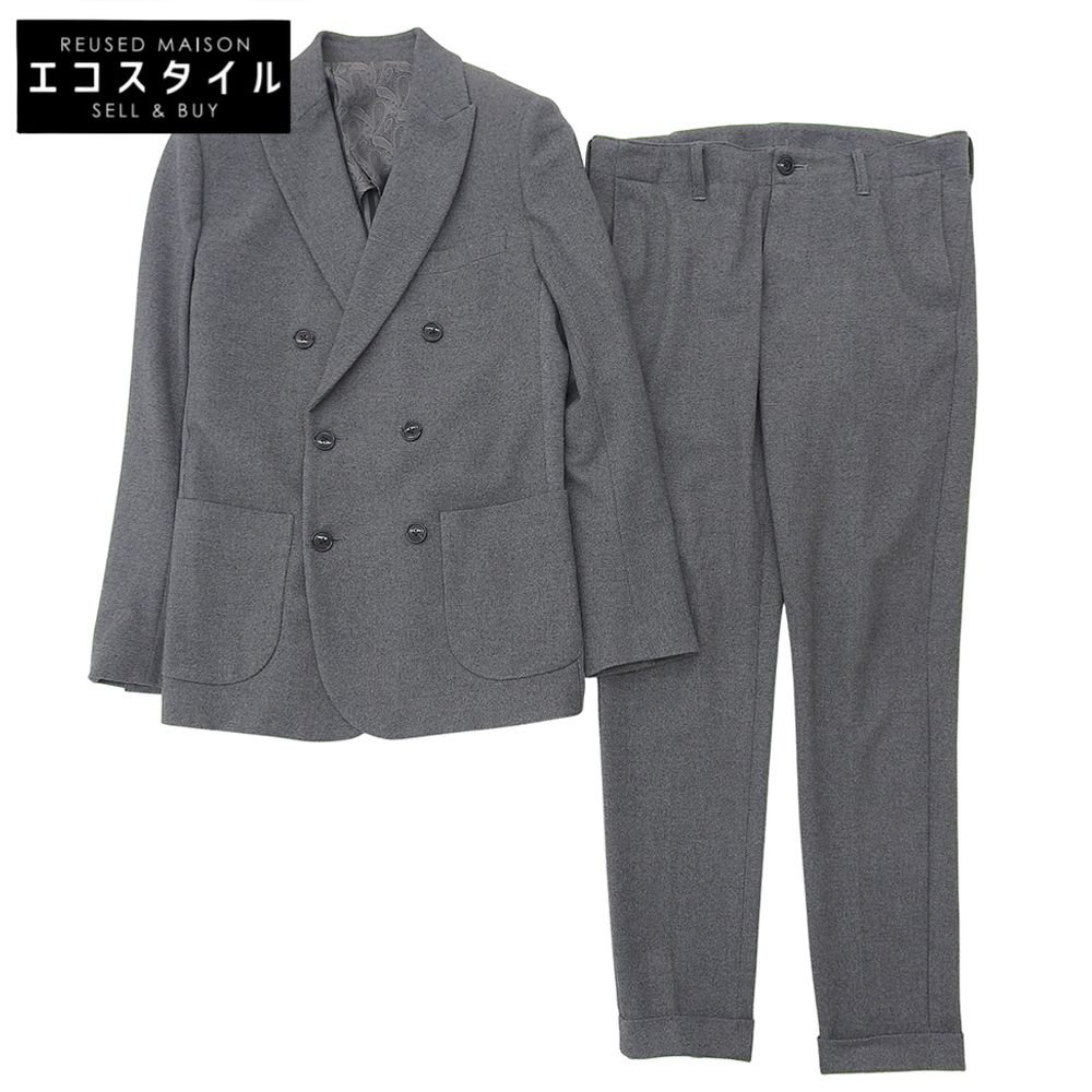 1piu1uguale3 ウノピゥウノウグァーレトレ RIB W JKT・RIB TAPERED SLACKS セットアップ スーツ メンズ グレー V V