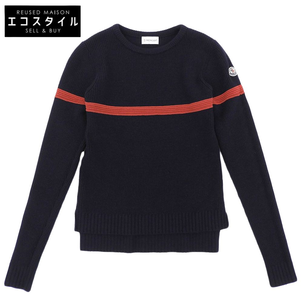モンクレール ブルガリア製 長袖 タートルネック セーター XS マスタード 他 MONCLER ニット MAGLIONE TRICOT CICLISTA レディース MONCLER - モンクレール ブルガリア製 長袖 タートルネック セーター