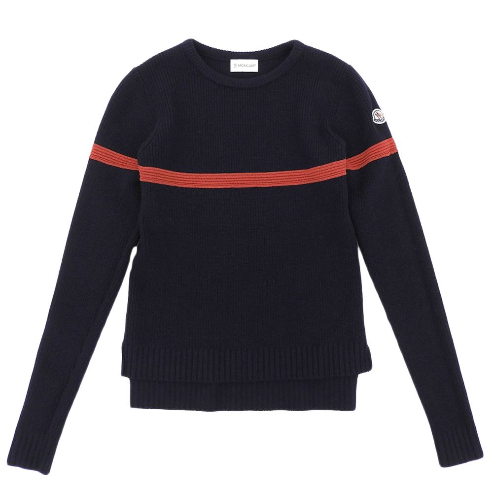 モンクレール MAGLIONE TRICOT GIROCOLLO ロゴ 刺繍 ニット 90505 52 9489X レディース ピンク MONCLER 【中古】 【アパレル・小物】 中古・古着通販】MONCLER (モンクレール) MAGLIONE TRICOT CARDIGAN