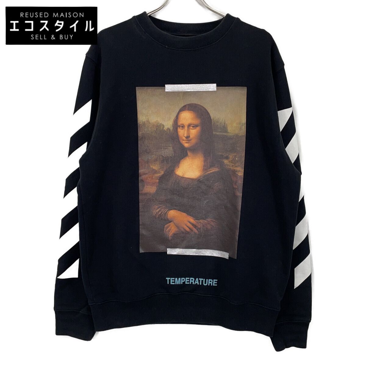 OFF-WHITE　オフホワイト　ブラック OMBA003S18003012 18SS モナリザ スウェットシャツ　S