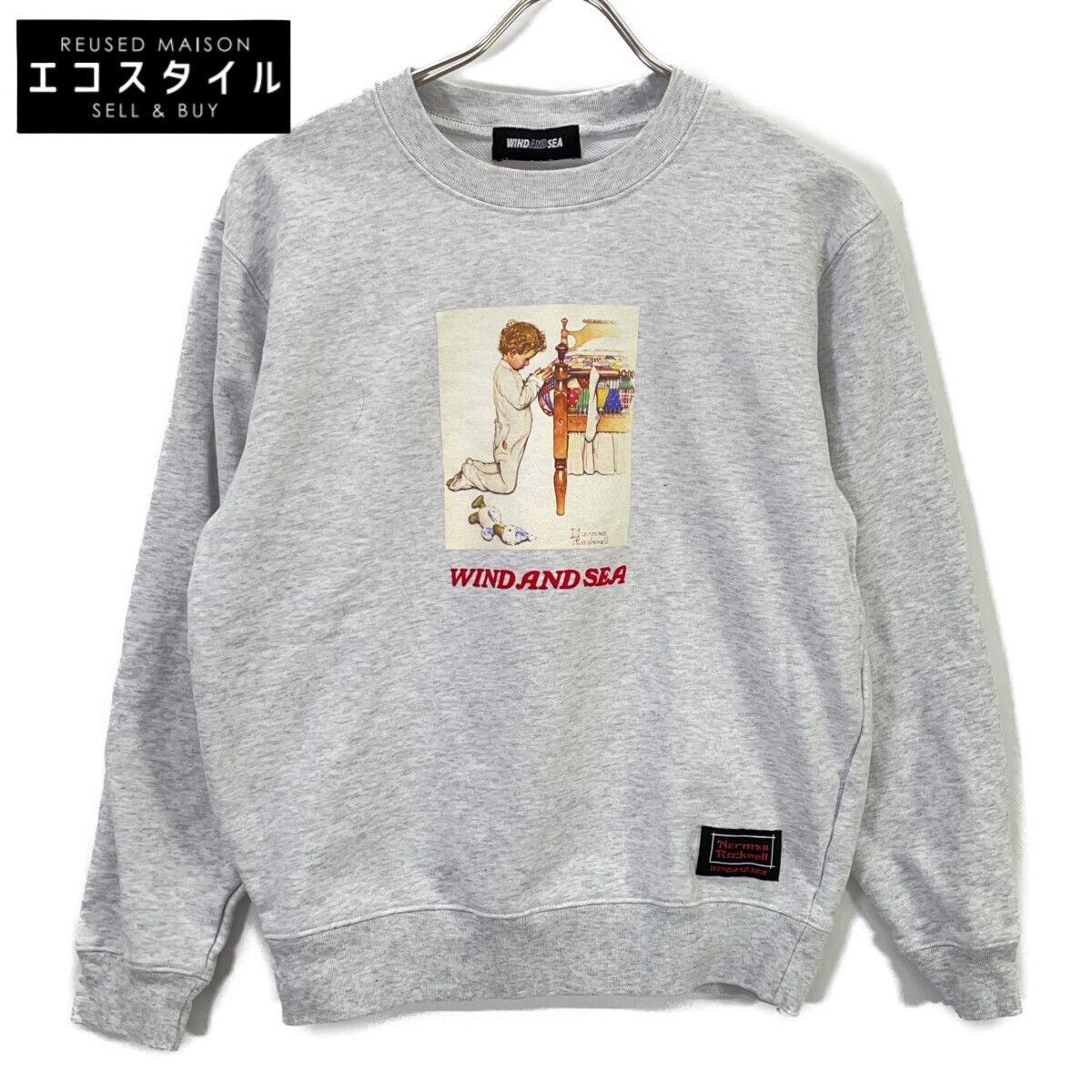 WIND AND SEA　ウィンダンシー　xNORMAN ROCKWELL CREW NECK SWEATSHIRT　S