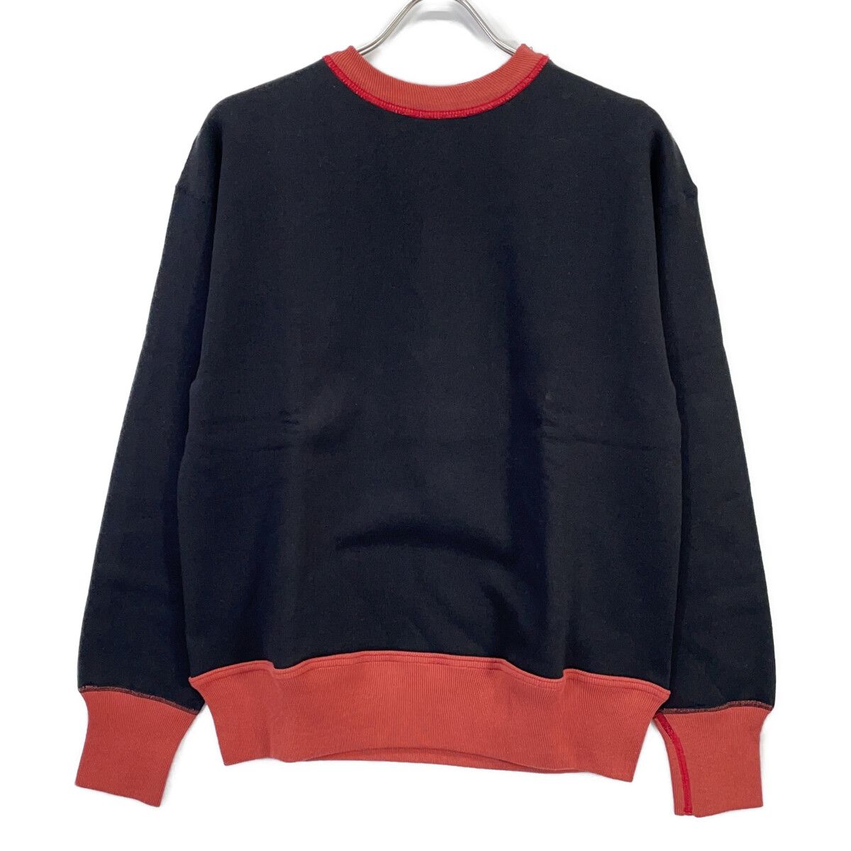 WAREHOUSE　ウエアハウス　ブラック×レッド ヘラーズカフェ スウェット　38