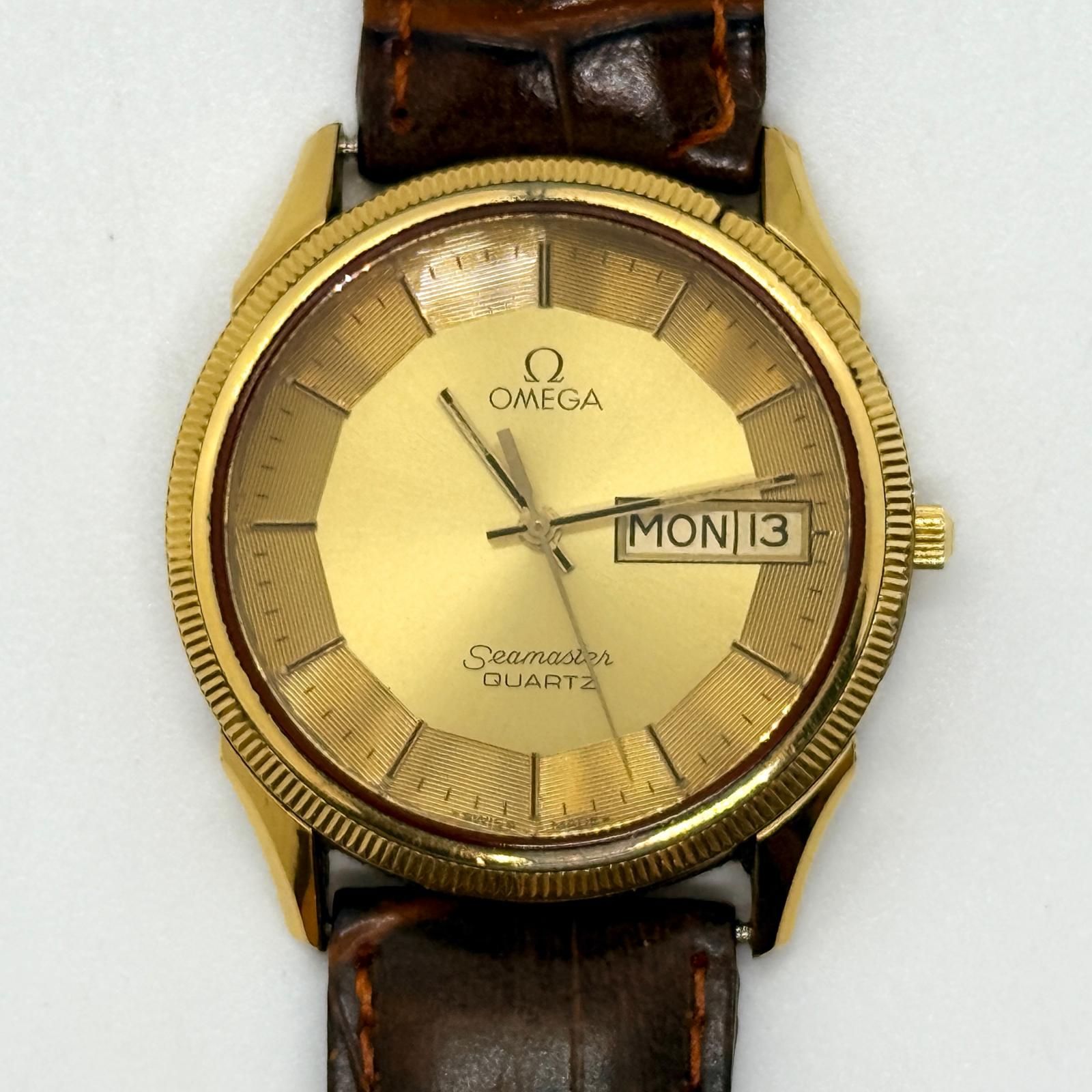 OMEGA オメガ SEAMASTER シーマスター 1425 ゴールド QZ メンズ 