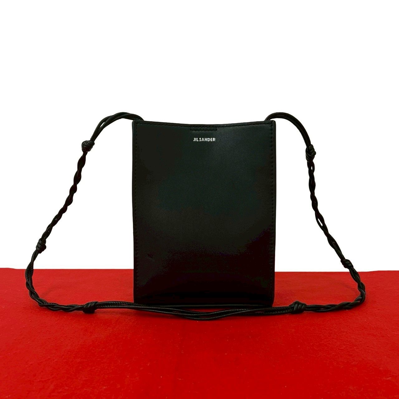 本物 ジル サンダー JIL SANDER 2WAY ショルダーバッグ ハンドバッグ ポシェット レザー ブラック バッグ 中古 中古・古着通販】JIL SANDER (ジルサンダー) レザーショルダーバッグ