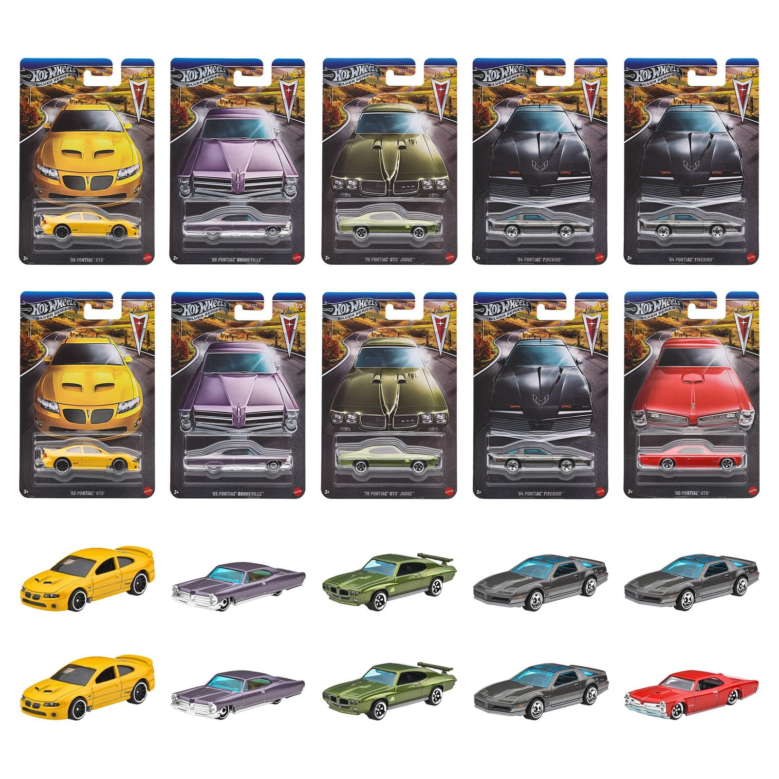 ホットウィール(Hot Wheels) セレブレーション アソート - ポンティアック・センテニアル 乗り物おもちゃ ミニカー 10台入り BOX販売 3歳から マルチ GRT01-986P