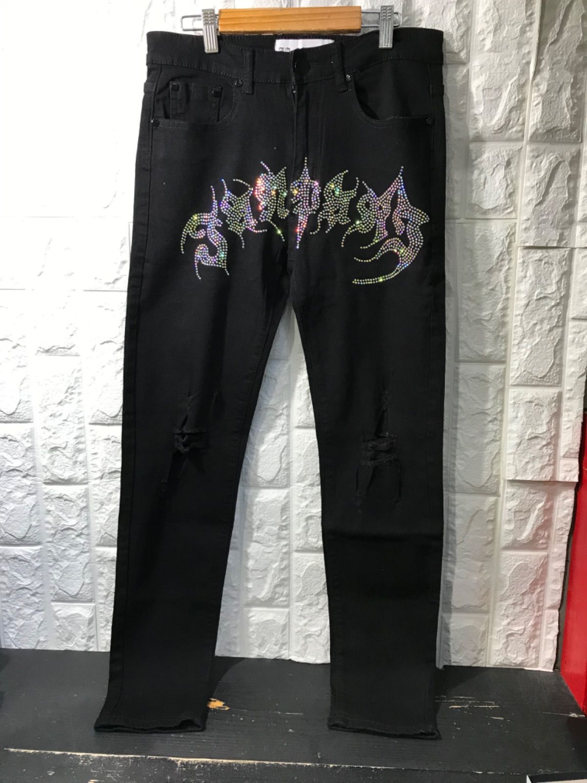 JANPARI ラインストーンスキニーパンツ　美品