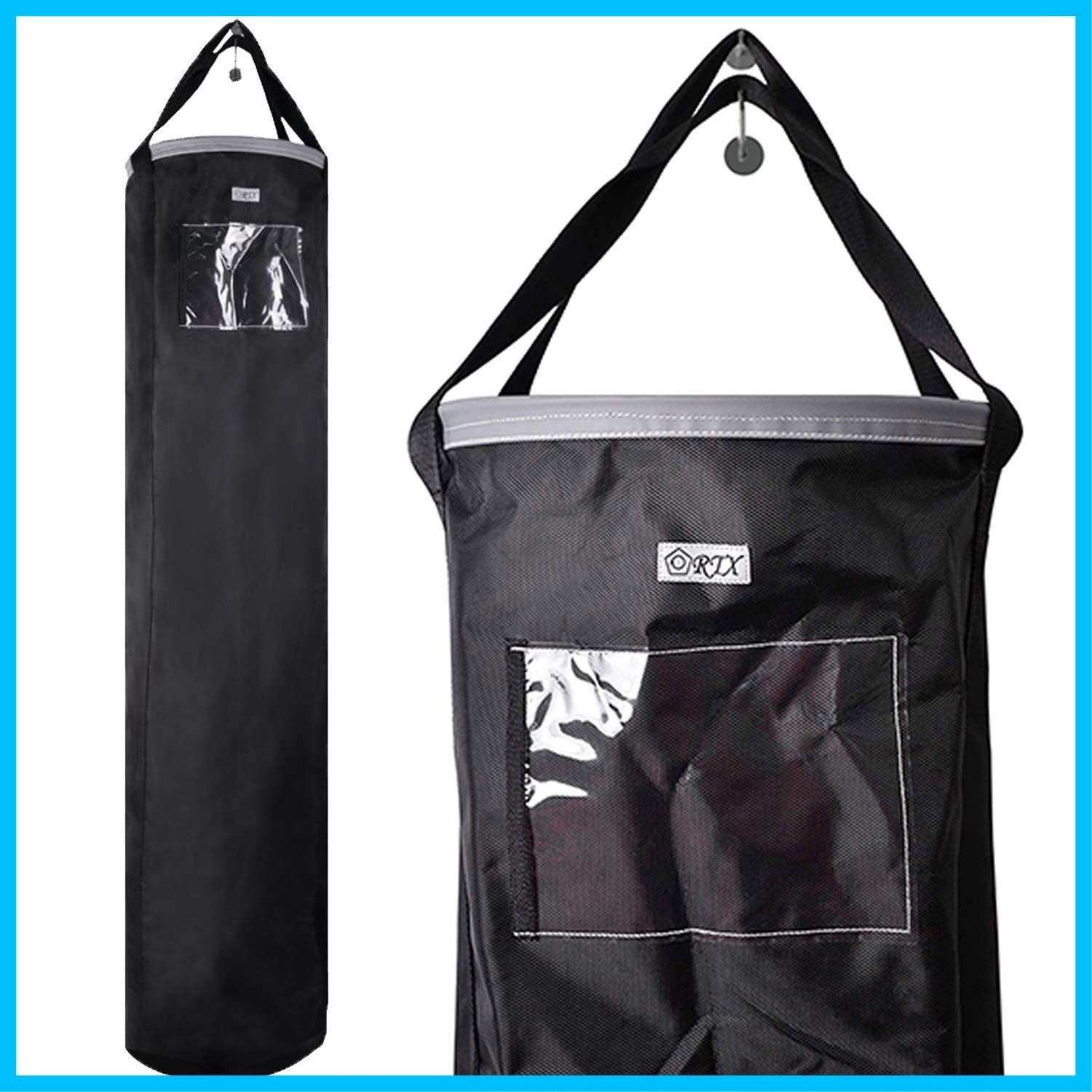 荷揚げバケツ 荷揚げ袋 リフトバッグ Φ35cm*H140cm 最大荷重100KG 巾着付き 底面厚鉄板付き スチールワイヤー付き 底足付き 折り畳み式 荷上げ 荷下げ 吊り上げ 運搬 足場 建築 土木 現場用