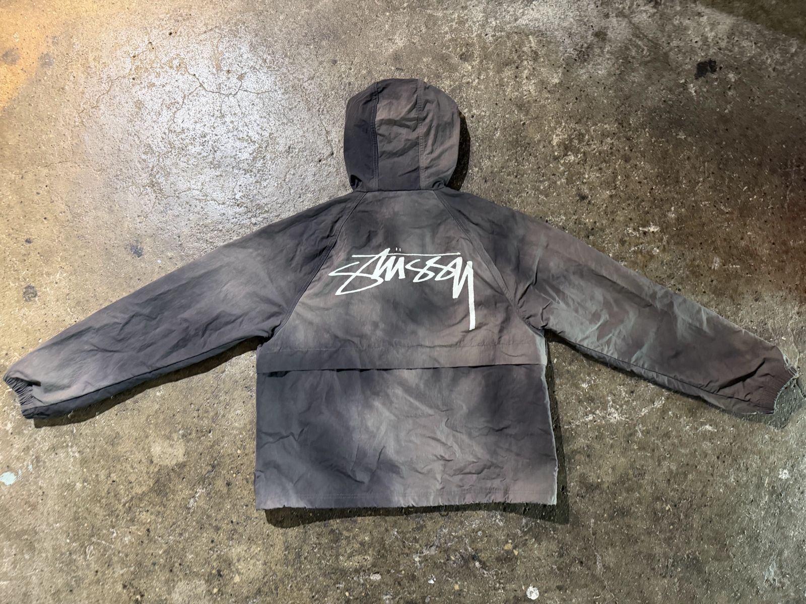 STUSSY 22aw BEACH SHELL WAVE DYE 染色加工 ブラック M ステューシー