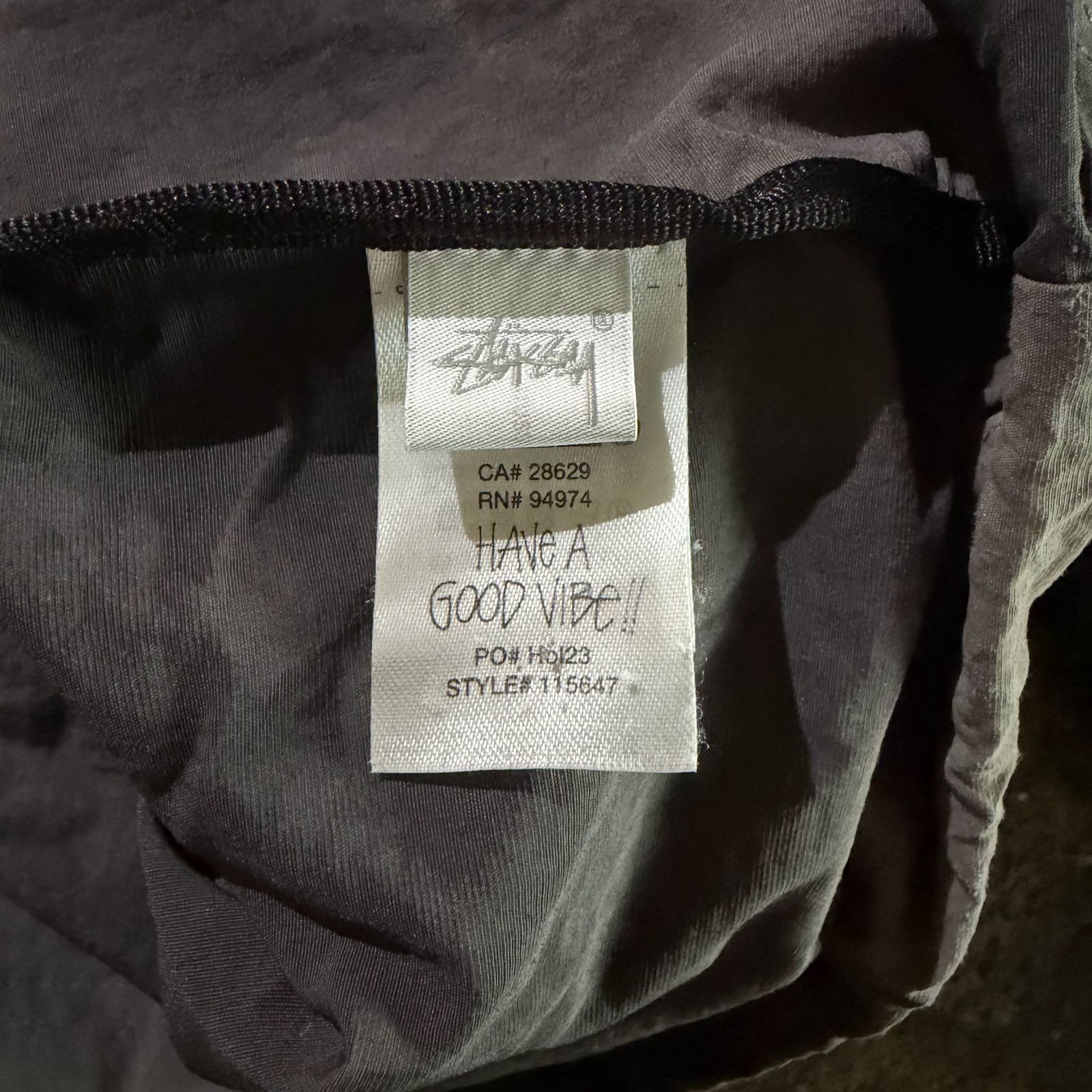 STUSSY 22aw BEACH SHELL WAVE DYE 染色加工 ブラック M ステューシー