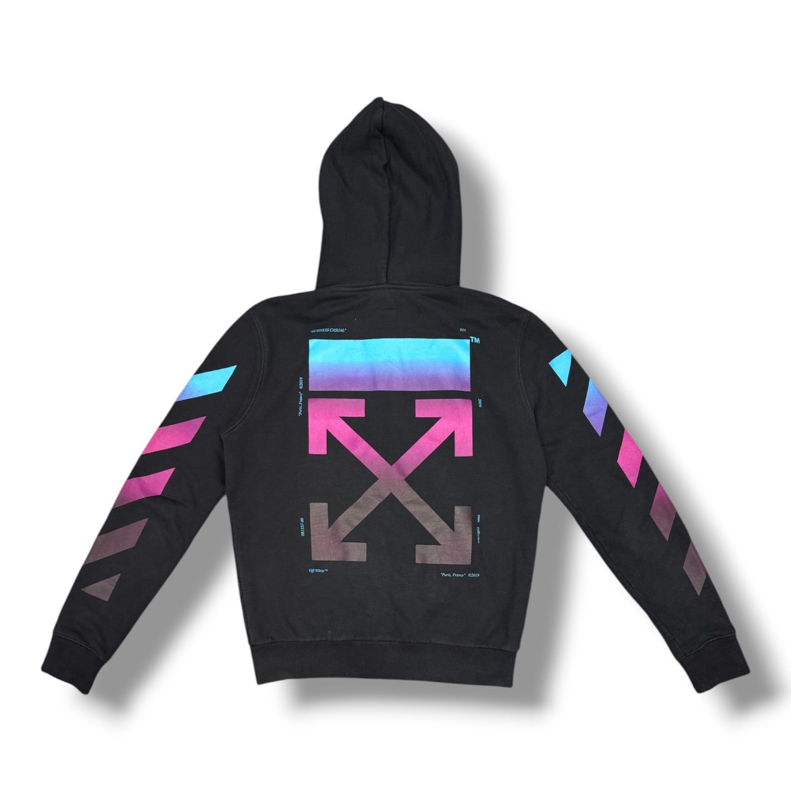 OFF-WHITE 18AW グラデーションバックアロージップパーカー フーディ 