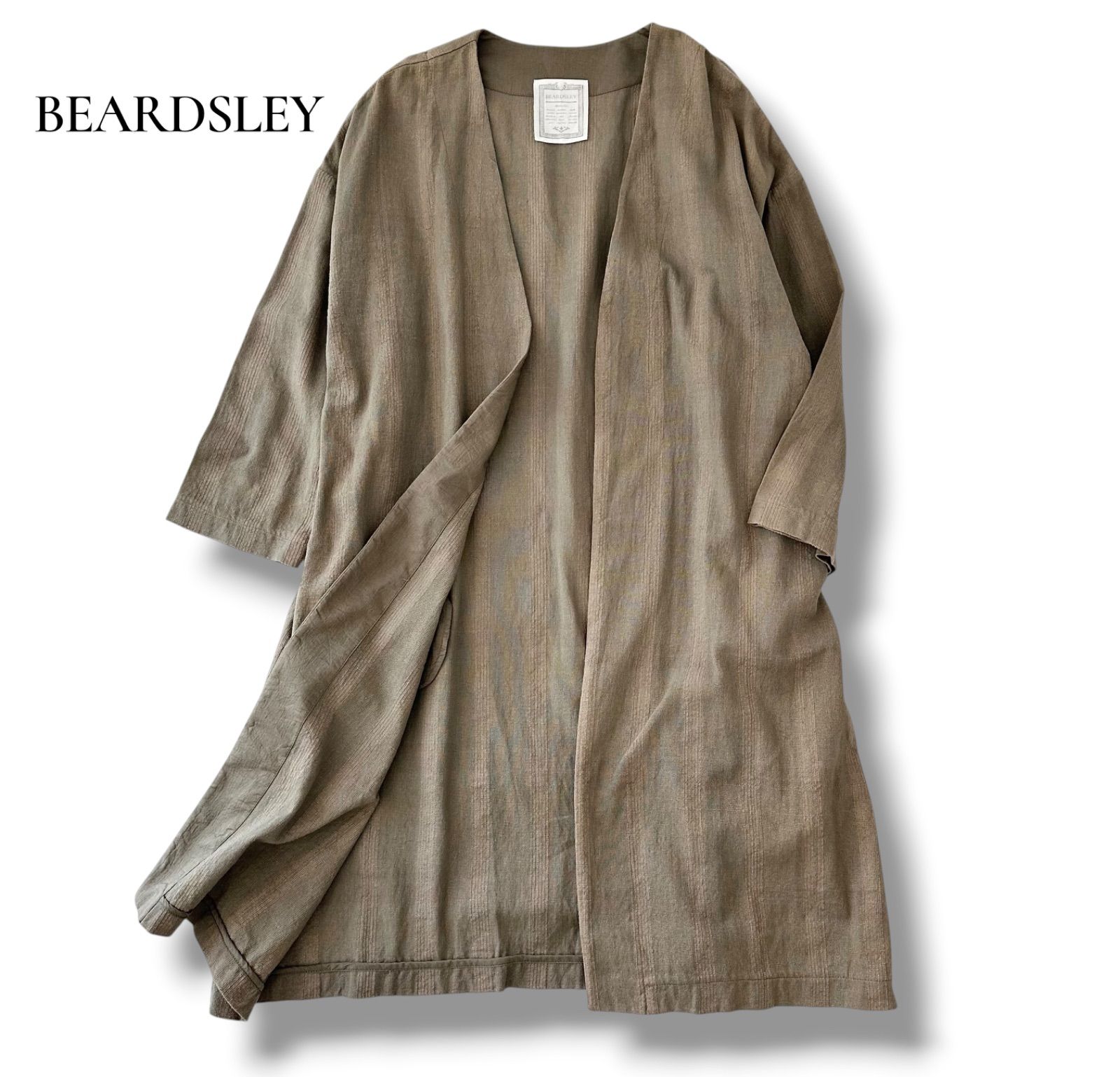 ビアズリー BEARDSLEY オリジナルスラブ織り 羽織り ロング