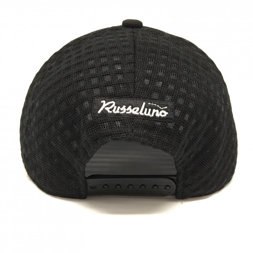 美品】ラッセルノ キャップ 黒 ルチャマスク F ゴルフウェア RUSSELUNO