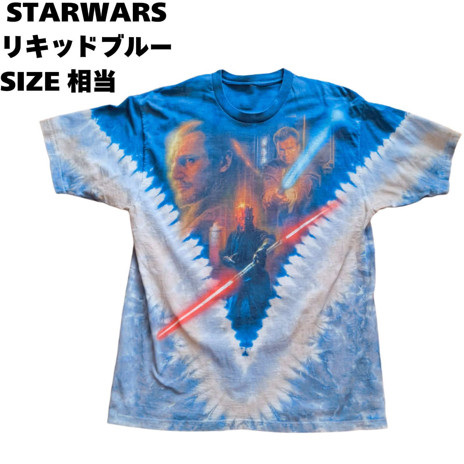 【L相当】STAR WARS スターウォーズ リキッドブルー　Liquid Blue　ダースモール　オビワン　クワイガン　Tシャツ　2610【古着】