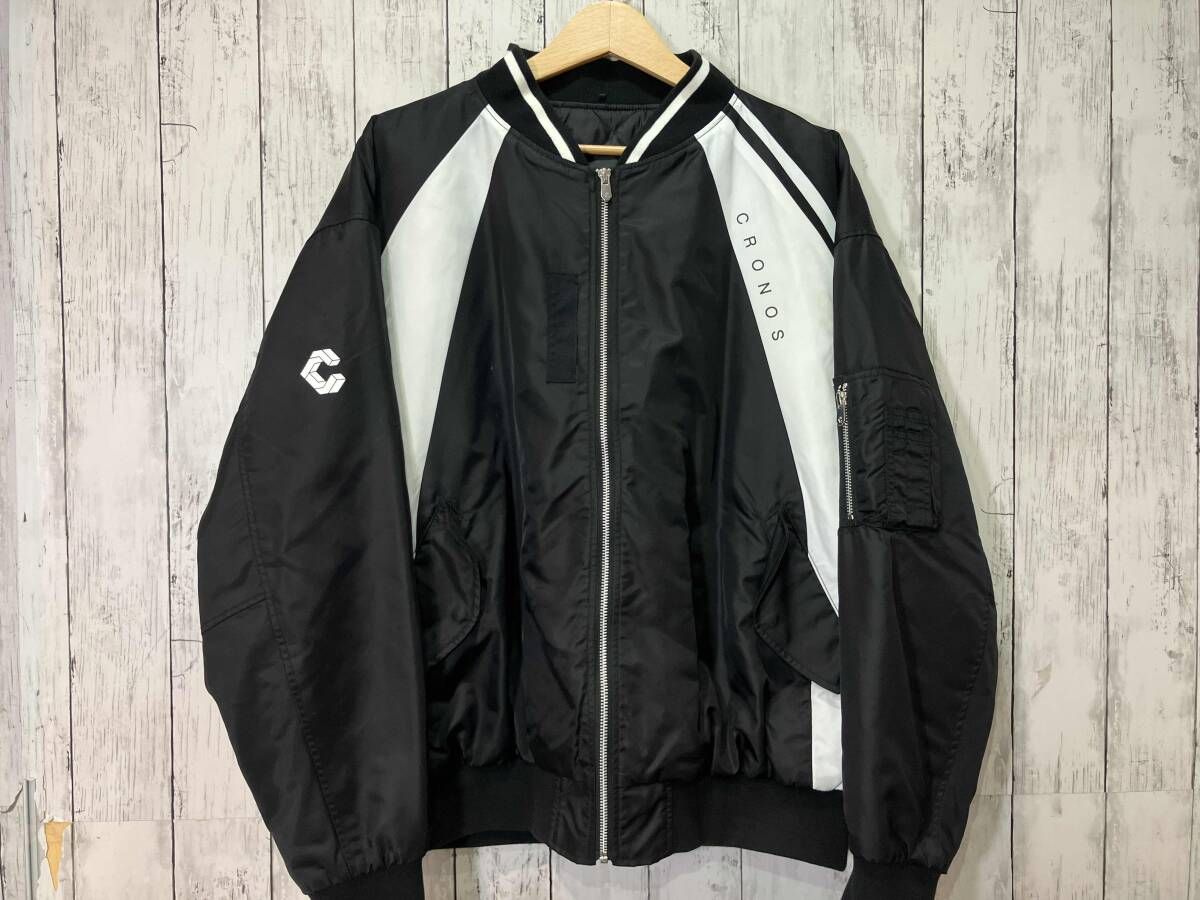 CRONOS クロノス CR-BL-0027 フライトジャケット ブラックホワイト 