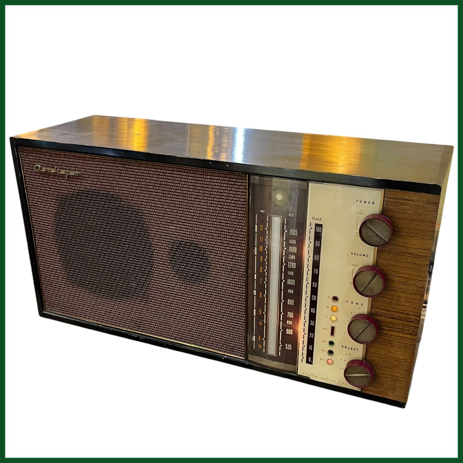 通電のみ●オンキョー/ONKYO●真空管ラジオ TW-30R OS-195 通電確認済み ラジオ拾いません 現状品 レトロ