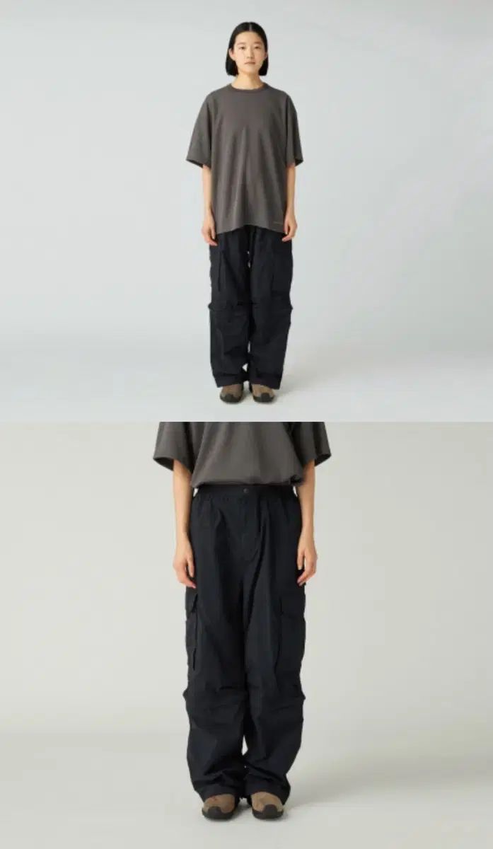 スノーピークアパレル ガーメント ダイド コンバーチブル パンツ (ブラック)