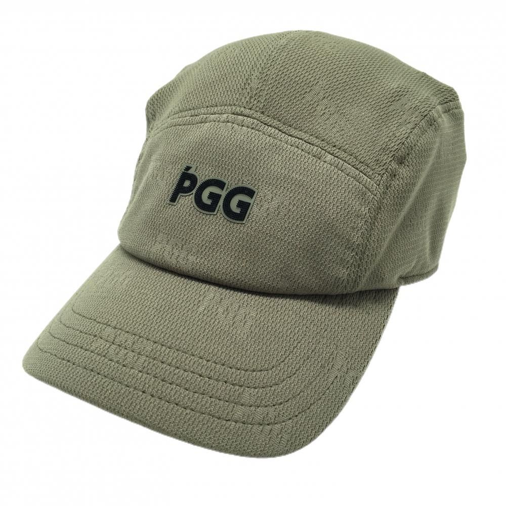 【新品】PGGパーリーゲイツ キャップ カーキ ジャガードロゴ総柄 汗取りパッド付 FR ゴルフウェア PEARLY GATES