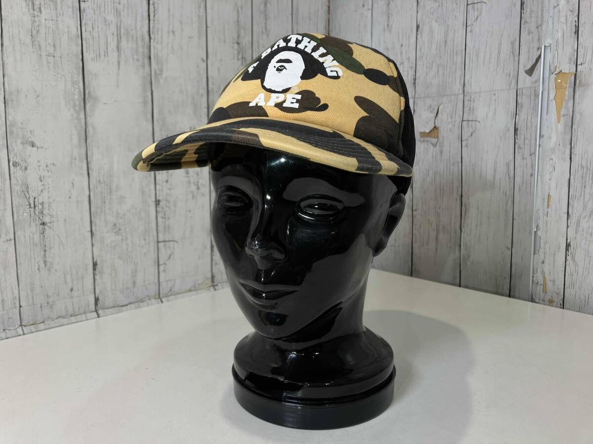 A BATHING APE ア ベイシング エイプ 1ST CAMO MESH CAP 001CPG701008X キャップ CAMO