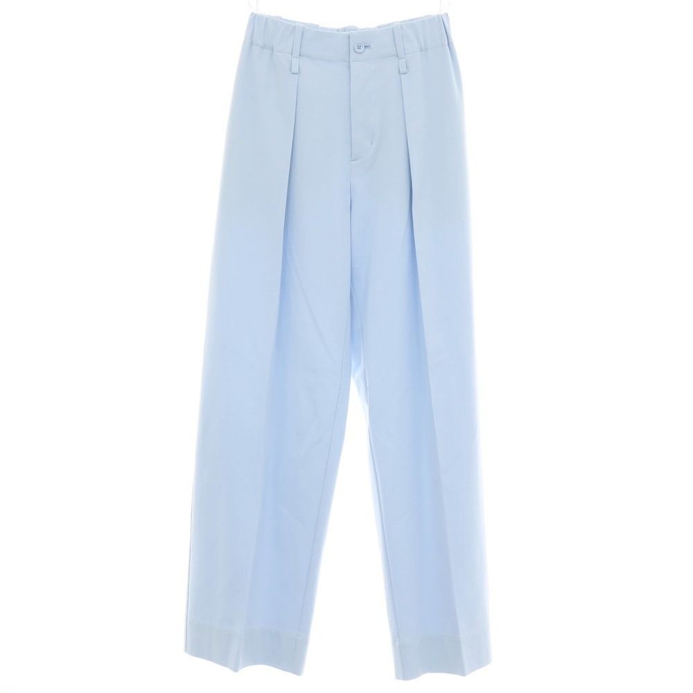 【中古】イッセイミヤケ ISSEY MIYAKE 2025年秋冬 コットン系 ジャージー イージーワイドパンツ ライトブルー【サイズ表記なし（L位）】【レディース】