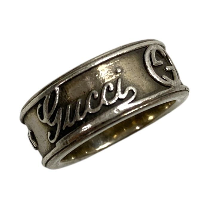 せ*品様 GUCCI シルバーリング 20号 キャット インターロッキング グッチ GUCCI グッチ SV925 シルバー インターロッキング ガーデン