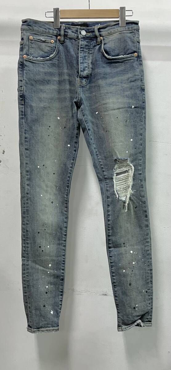 purple brand パープルブランド ジーンズ ペイント加工 スキニー 