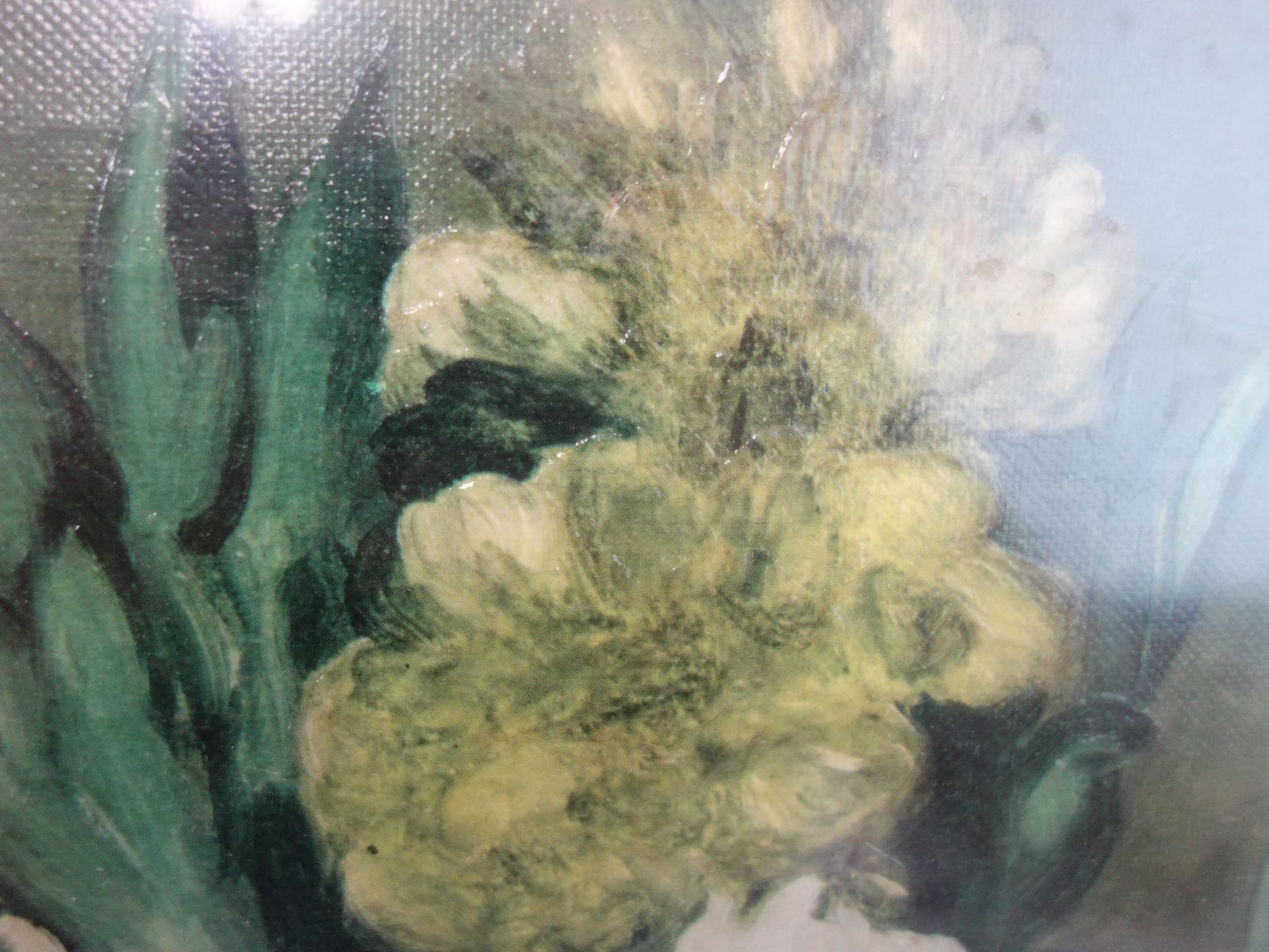 M▽エドゥアール・マネ 油彩 レプリカ 複製画 額縁 花瓶の芍薬 (37919