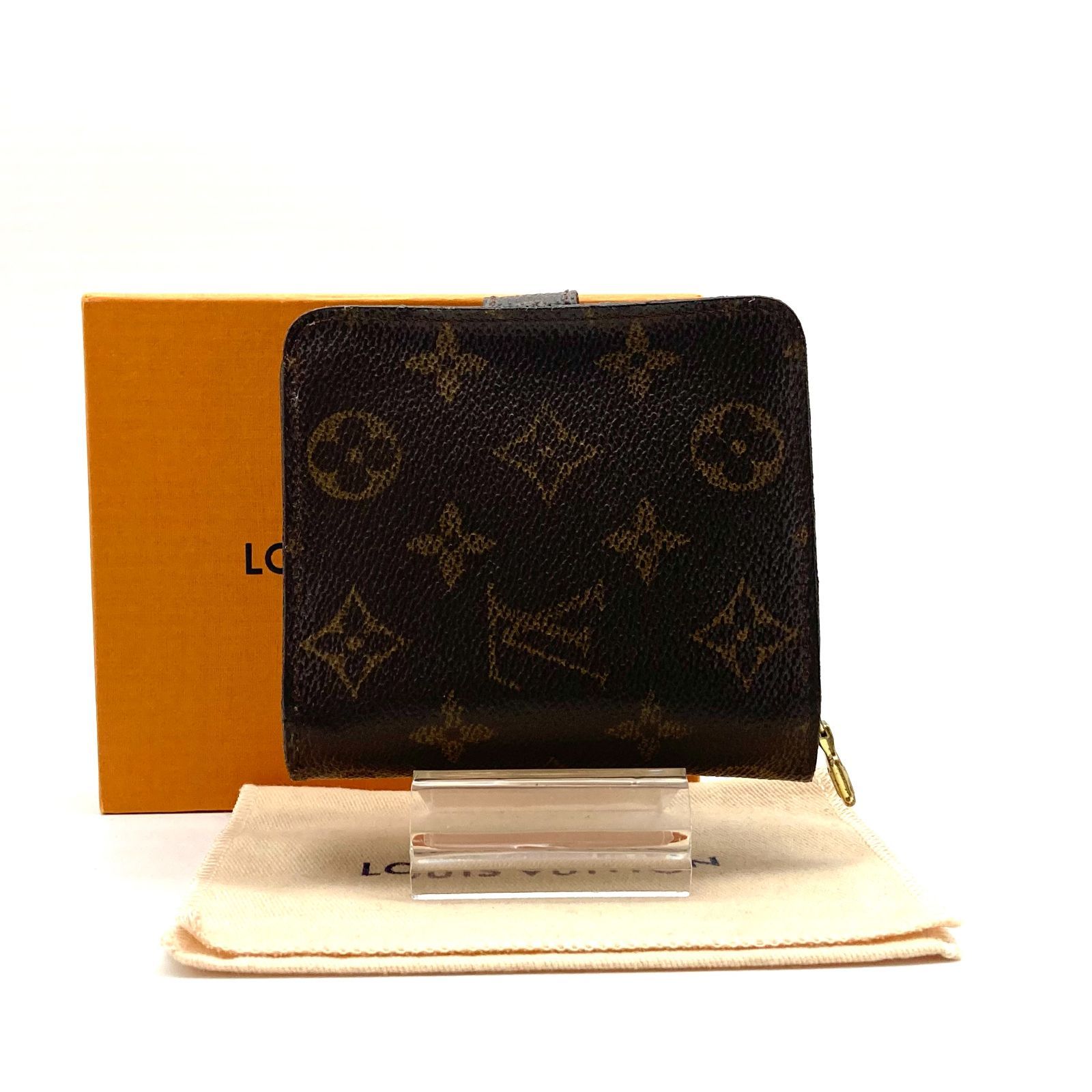 ルイヴィトン モノグラム コンパクトジップ 二つ折り財布 短財布