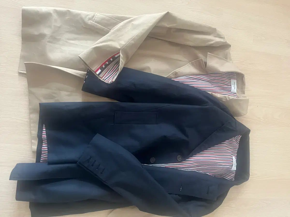 ノーブランド ネイビー/ベージュ コート 全3着 サイズ100前後