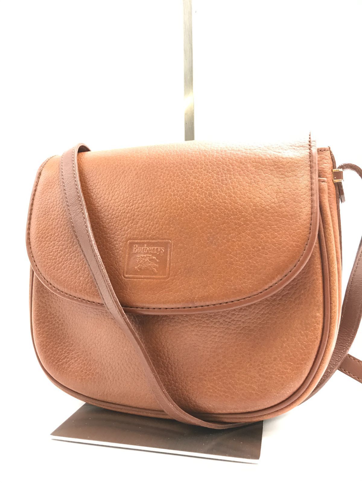 BURBERRY　バーバリー　ショルダーバッグ　クロスボディ　内部ノバチェック　レザー　ブラウン系　1806 6,622円
