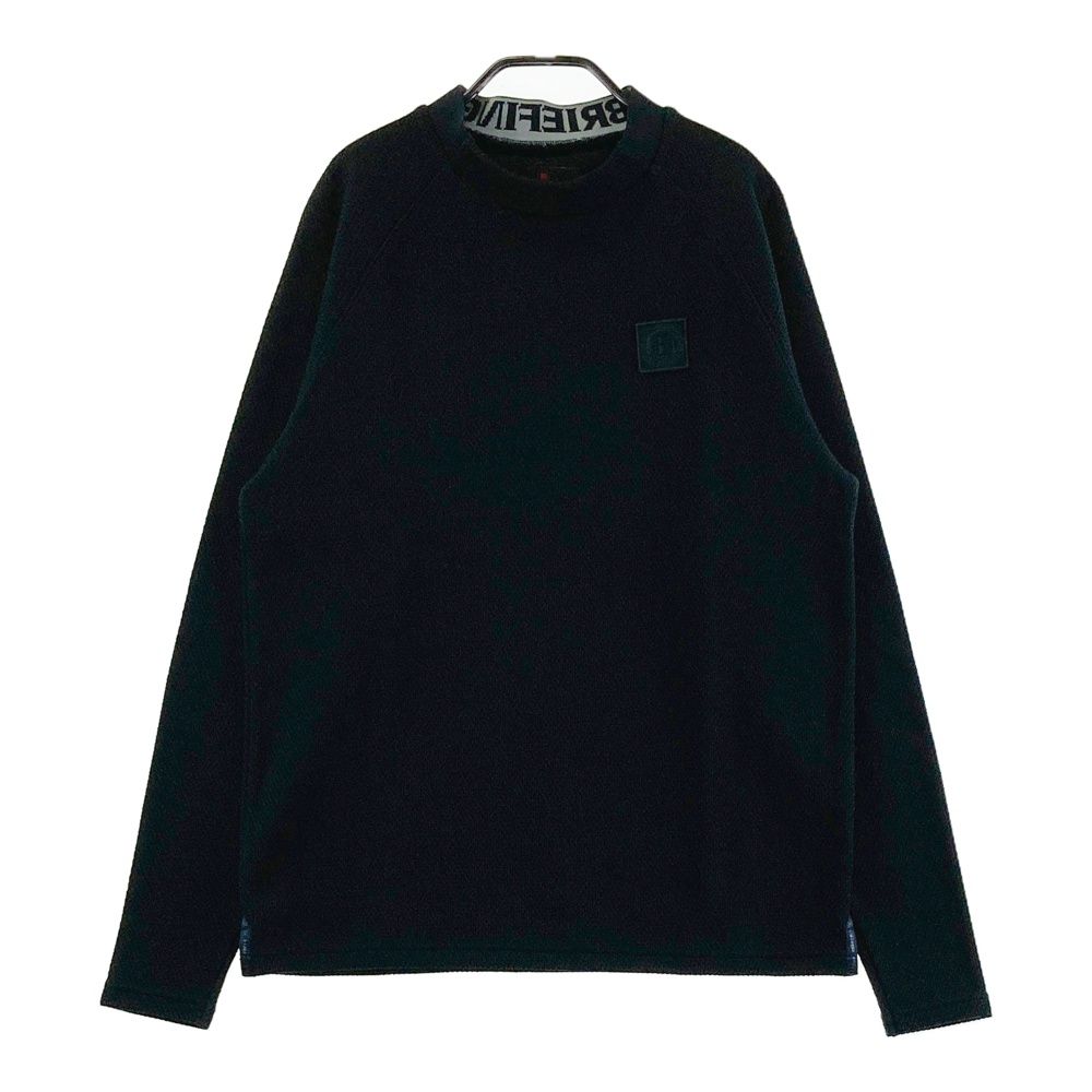 BRIEFING GOLFブラック モックネックシャツ メンズS BRIEFING