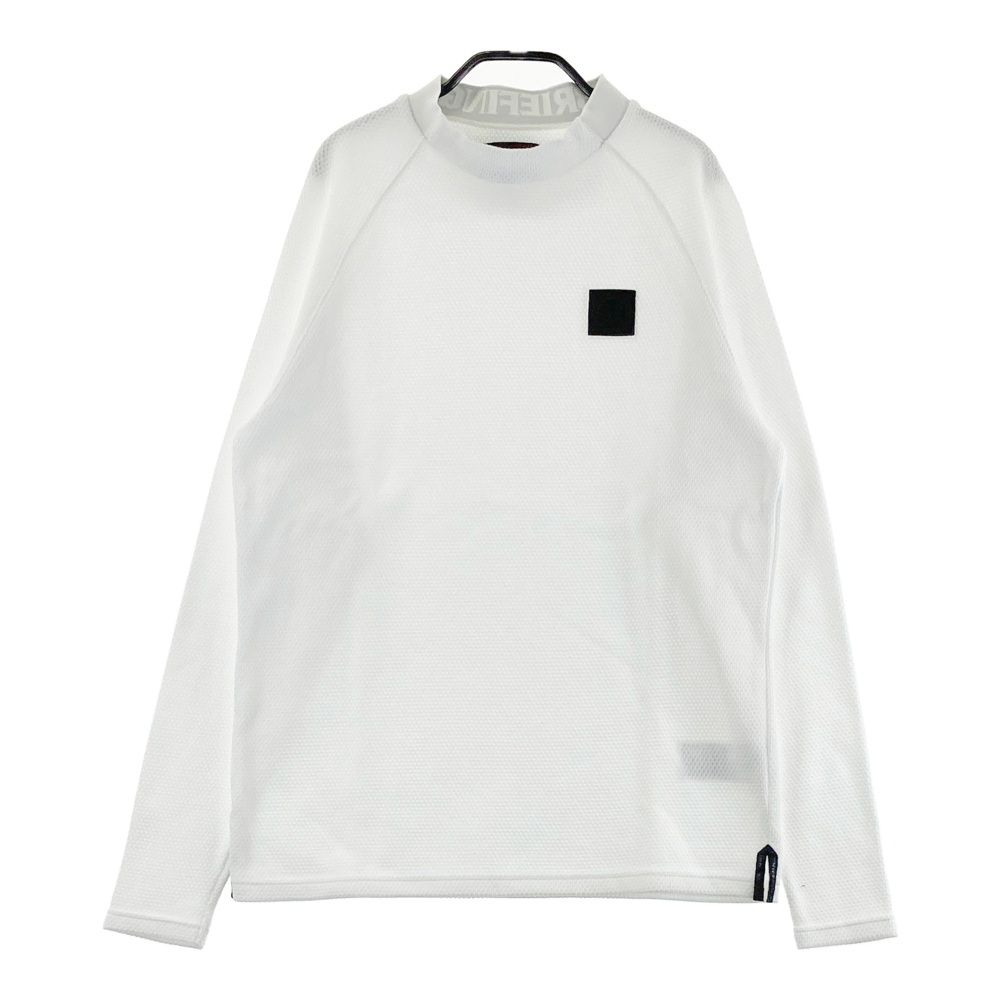 サイズ：S BRIEFING GOLF ブリーフィング 2024年モデル モックネック 長袖Tシャツ ワッペン ホワイト系 [240101685701] ゴルフウェア メンズ ストスト