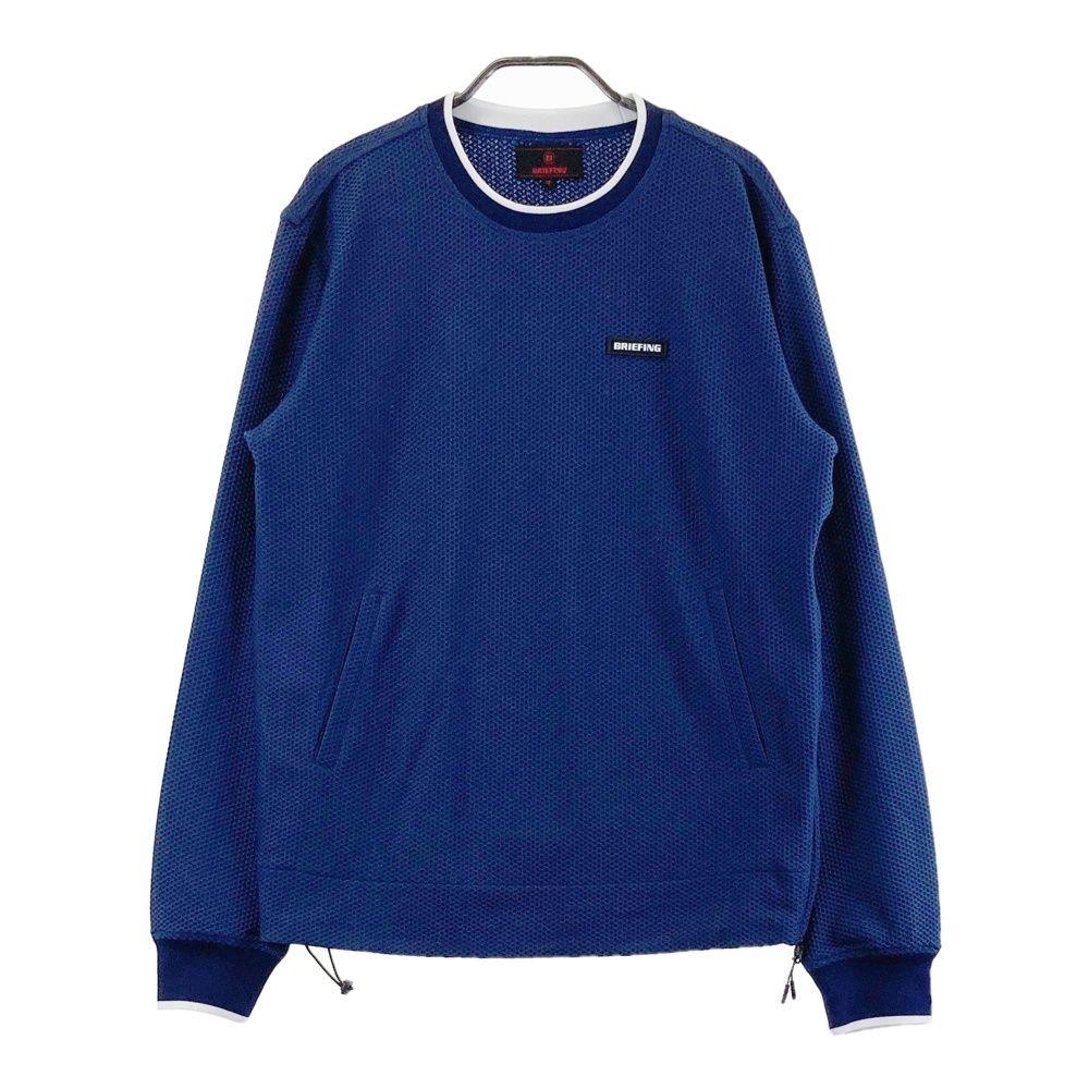 サイズ：M BRIEFING GOLF ブリーフィング 裏メッシュ 長袖プルオーバー ブルゾン ネイビー系 [240101685714] ゴルフウェア メンズ ストスト