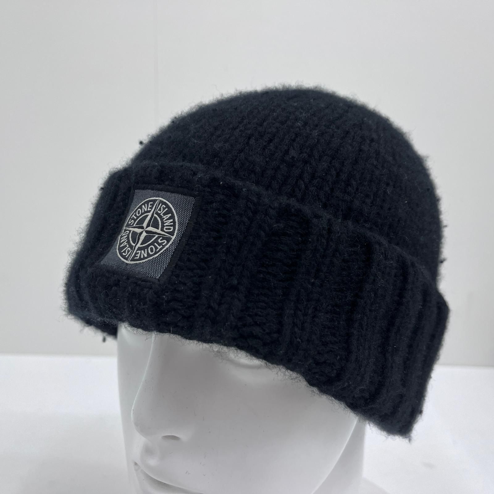 【加古川店】 中古 STONE ISLAND | ストーンアイランド ニットキャップ 8115N17D6 ブラック 【118】