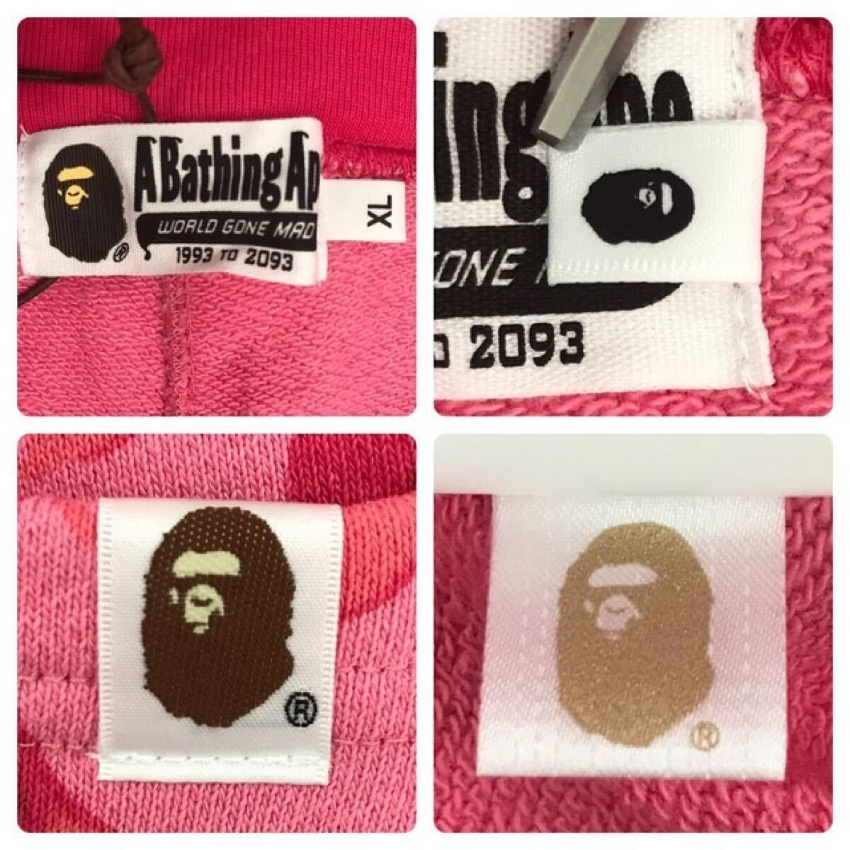 ☆新品☆ XL FIRE CAMO PINK スウェット ハーフパンツ a bathing ape 