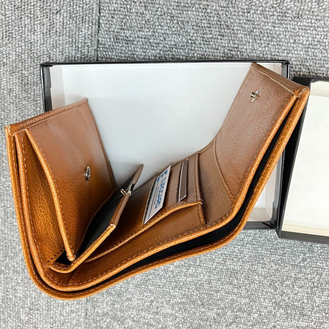 アルキミア Alchimia 三つ折り財布 レザー 本革 キャメル イタリア製 