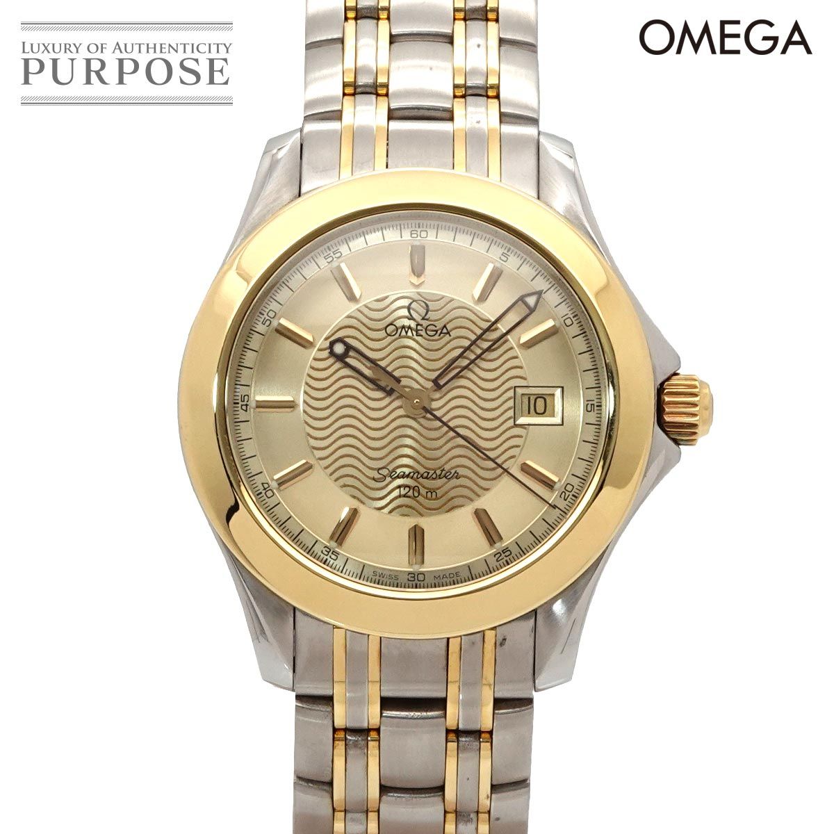 オメガ OMEGA シーマスター 120 コンビ 2311 11 メンズ 腕時計 デイト ゴールド YG イエローゴールド クォーツ Seamaster 90323792