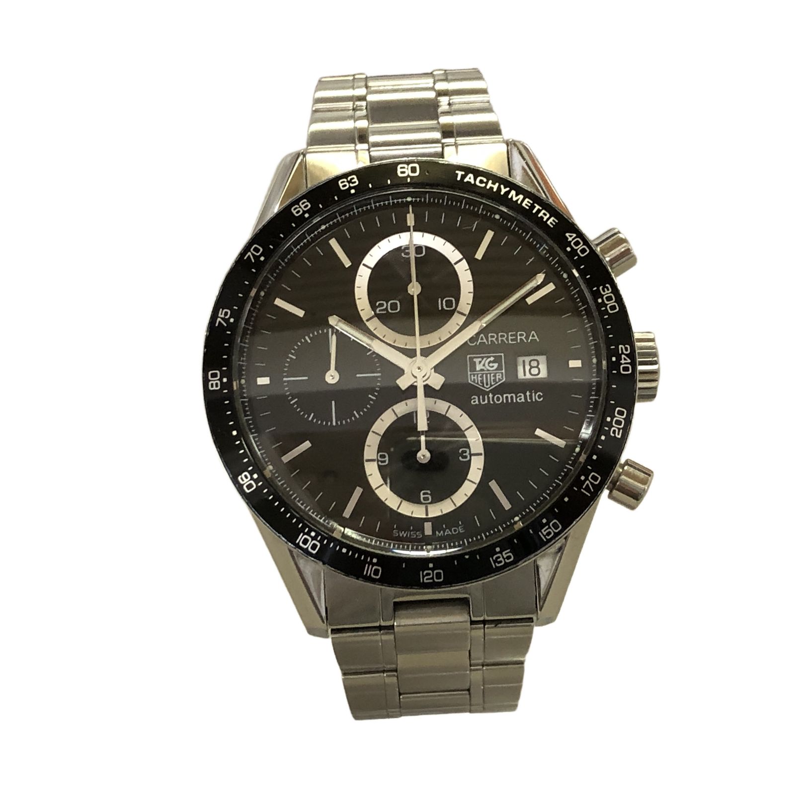 TAG HEUER タグ・ホイヤー カレラ キャリバー16 クロノグラフ CV2010.BA0794 ブラック メンズ 腕時計 中古 良好 T11205224