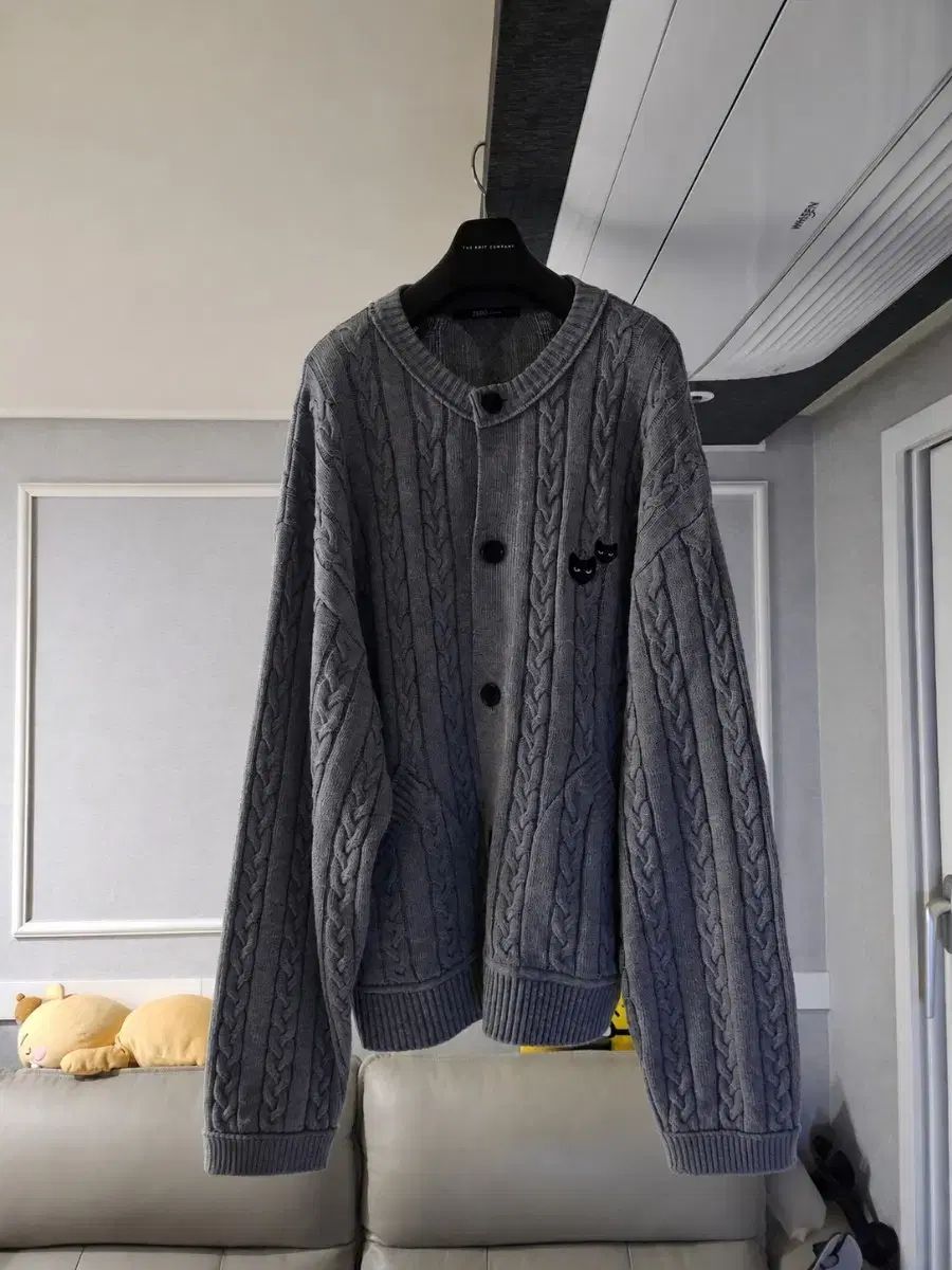 ほぼ新品 SONGZIO HOMME(ソンジオ・オム) ZZERO SONGZIO(ジゼロ・ソンジオ) パンサー クルーネック ケーブル カーディガン L 31,464円