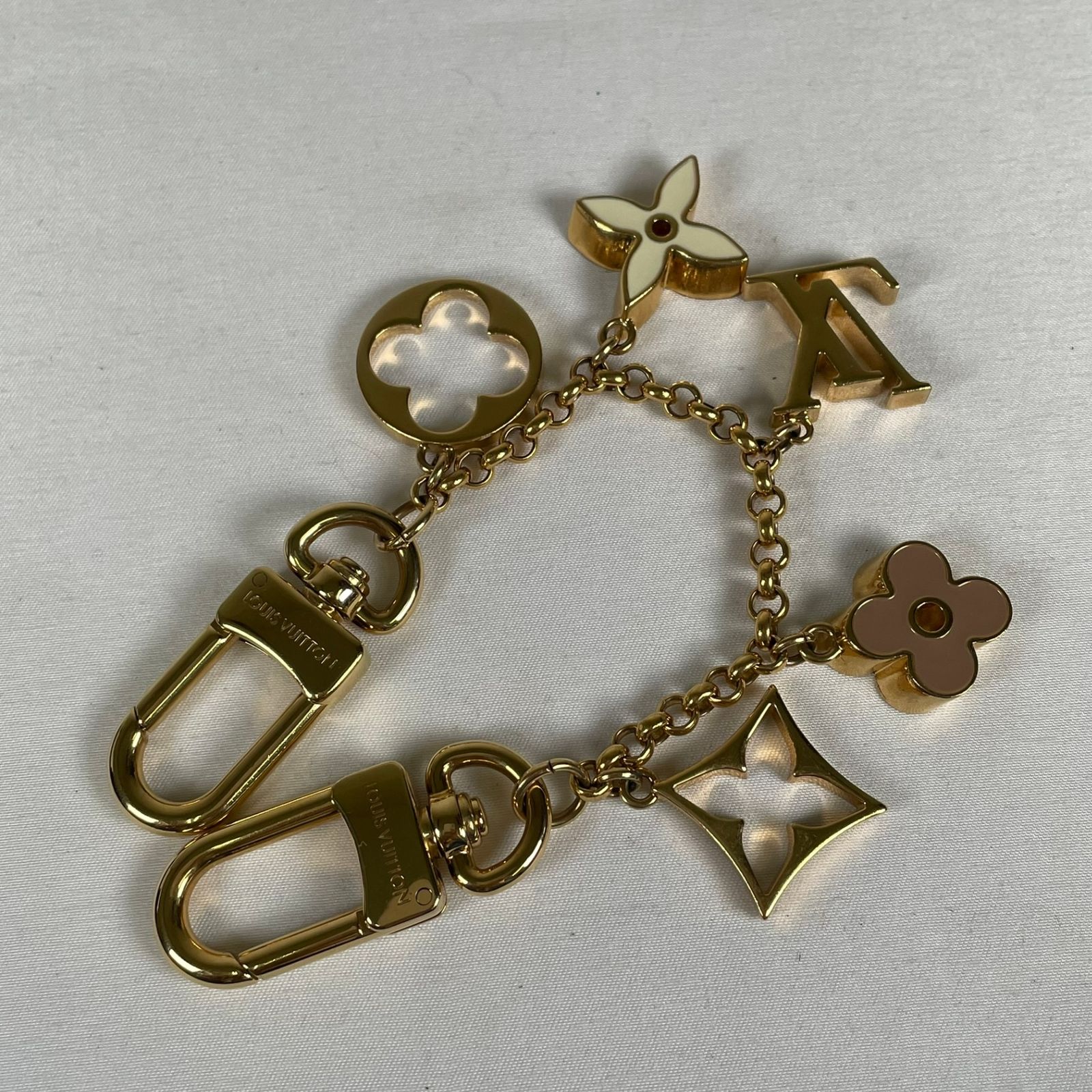 LOUIS VUITTON ルイヴィトン バッグチャーム キーホルダー チェーン フルール ドゥ モノグラム DI4264 M01413
