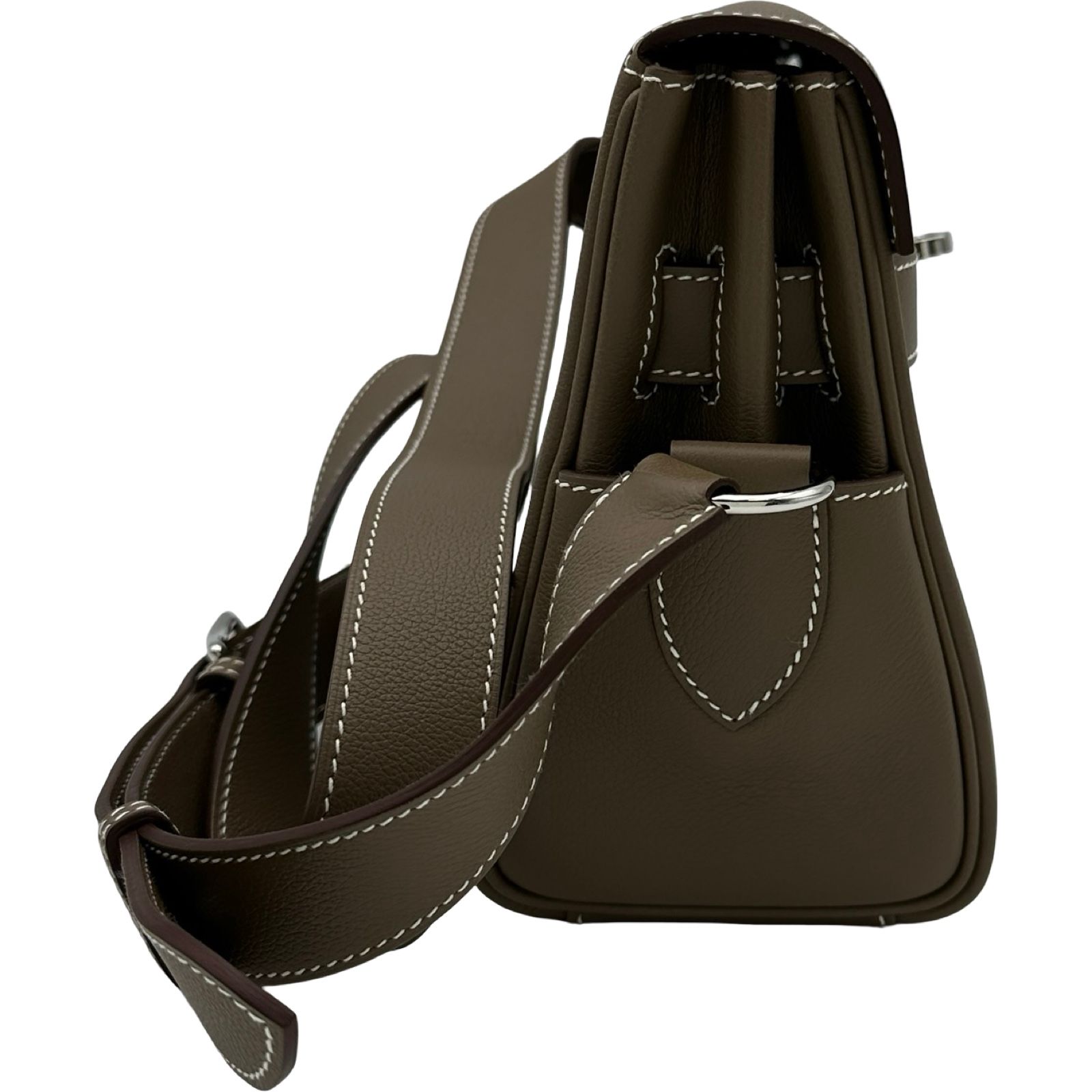 エルメス HERMES ケリーメッセンジャーPM ケリーメッセンジャー PM バッグ ショルダーバッグ エバーカラー エトゥープ Etoupe グレー gray シルバー金具 HERMES エルメス ショルダーバッグ ケリー メッセンジャー 24 PM