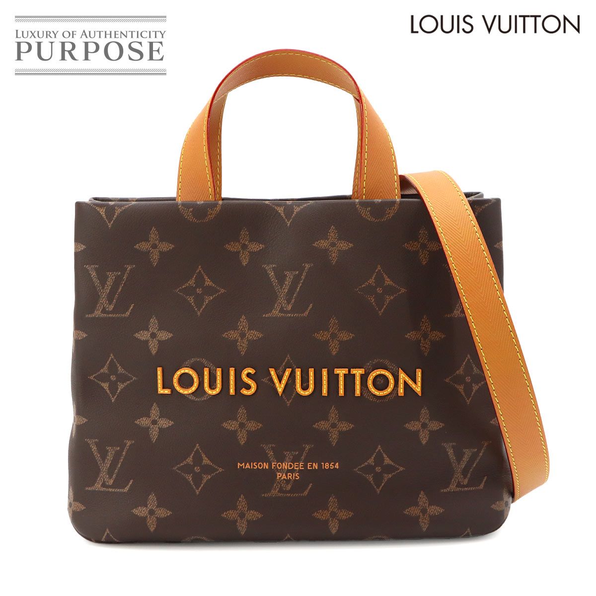 未使用 展示品 ルイ ヴィトン LOUIS VUITTON モノグラム ショッパー トート MINI 2way ショルダー バッグ レザー M27019 90322235