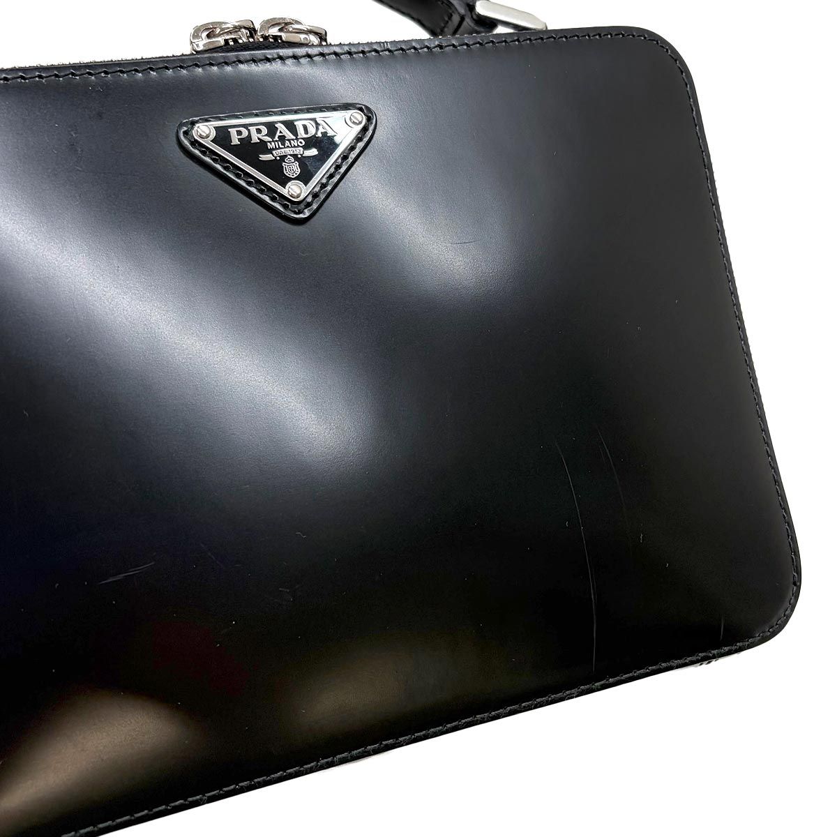 新品同様 プラダ PRADA ブリック 2way ハンド ショルダー バッグ 