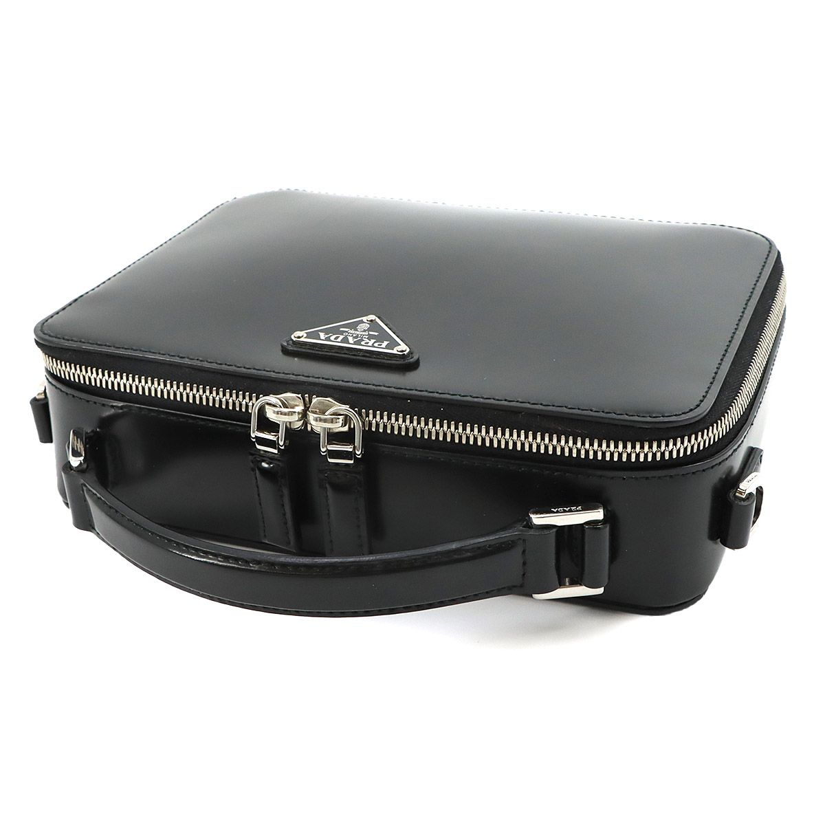 新品同様 プラダ PRADA ブリック 2way ハンド ショルダー バッグ 